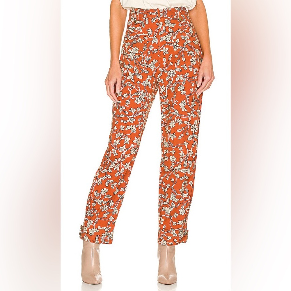 Lovers and Friends Drew Pant in Zoe Rust Floral Size Small